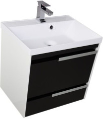 Тумба с раковиной Aquanet Тиволи 70 черный