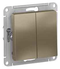 2-клавишный Выключатель, сх.5, 10АХ, механизм, ШАМПАНЬ Schneider Electric ATLASDESIGN ATN000551