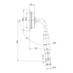Лейка для душа, латунь (хром) Caprigo 99-505-crm