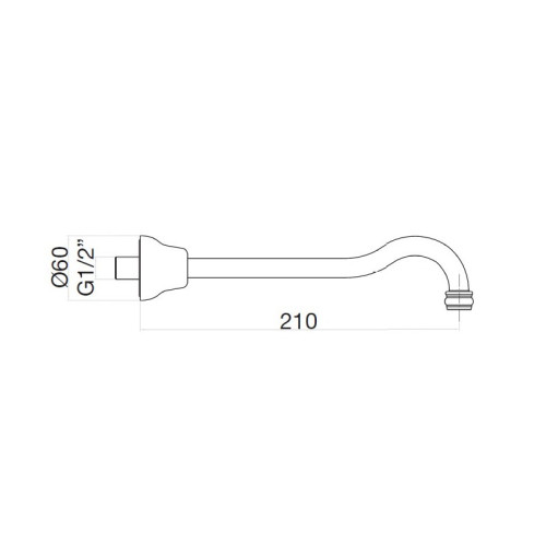 Излив Webert Armony AC0537060, медь
