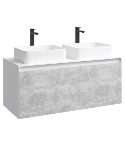 Подвесная тумба 120 см Aqwella MOB0112W+MOB0712BS