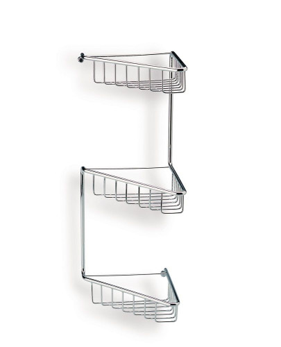 Stil Haus, решётка в ванную угловая 3-х уровневая, высота 54 см, цвет хром