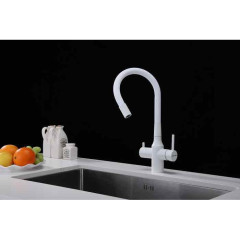 Смеситель для кухни Paulmark Salix, белый матовый полностью, 213419-431, Paulmark