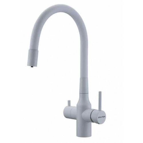 Смеситель для кухни Paulmark Salix, белый матовый полностью, 213419-431, Paulmark