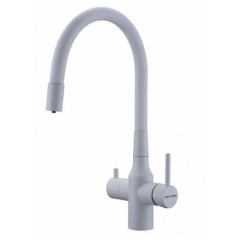 Смеситель для кухни Paulmark Salix, белый матовый полностью, 213419-431, Paulmark