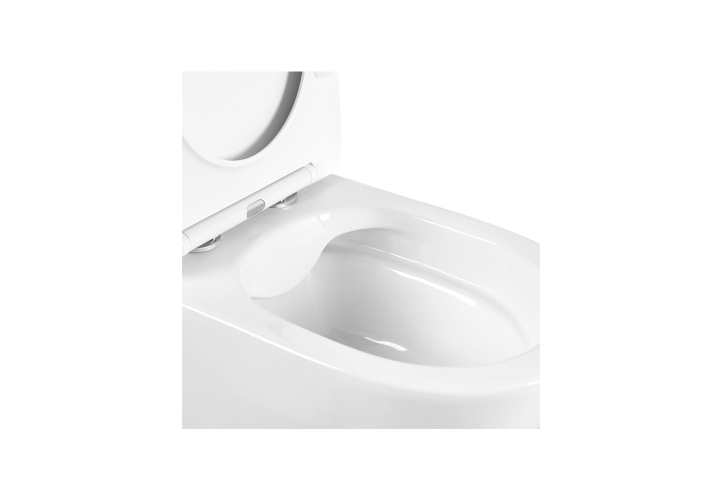 Унитаз-компакт напольный безободковый с бачком AQUATEK ВЕГА AQ2904-00 630*390*825 мм, горизонтальный выпуск, тонкое сиденье с механизмом плавного закрывания, крепеж