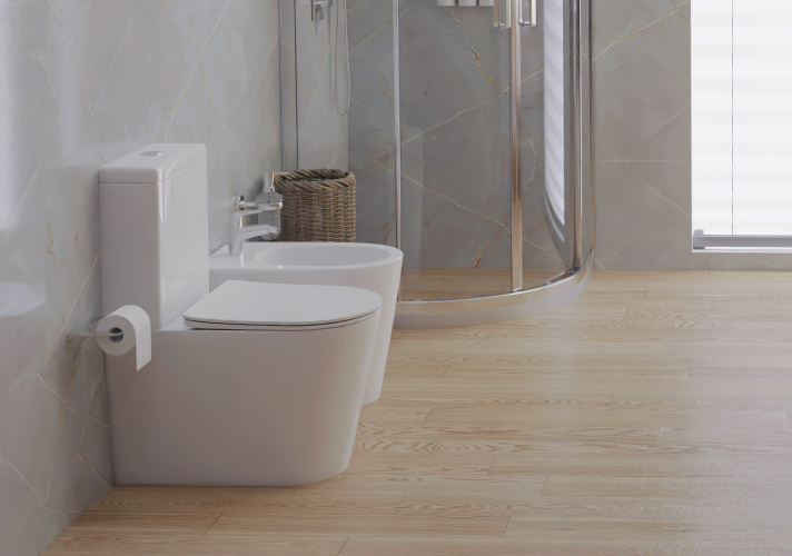 Унитаз-компакт напольный безободковый с бачком AQUATEK ВЕГА AQ2904-00 630*390*825 мм, горизонтальный выпуск, тонкое сиденье с механизмом плавного закрывания, крепеж