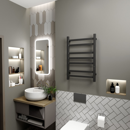 Полотенцесушитель электрический (лесенка) Bauedge Hotel DB-0015, 50x80 см