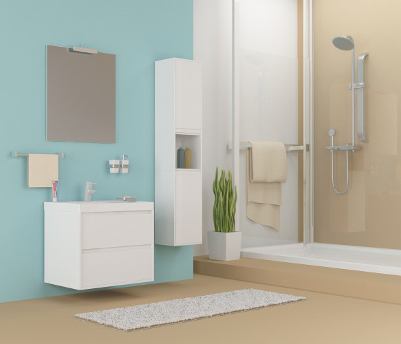 Столешница MIXLINE Аврора-90 под умывальник Гамма-56 белая (533842)