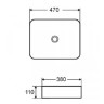 Раковина Azario 470х380х110 накладная, белый (AZ-2178-S)