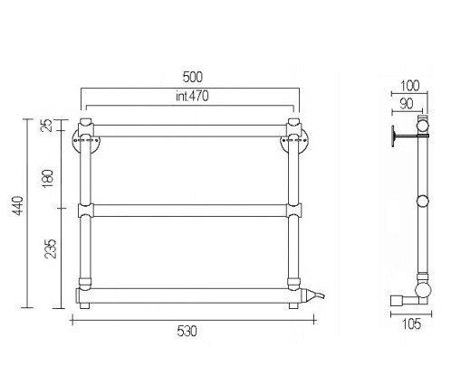 Полотенцесушитель Margaroli Sole 540-3