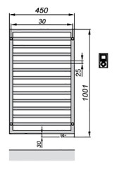 Полотенцесушитель Zehnder Quaro QAE-100-045/ID