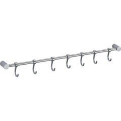 Планка с крючками (7 крючков) Savol S-006207 хром