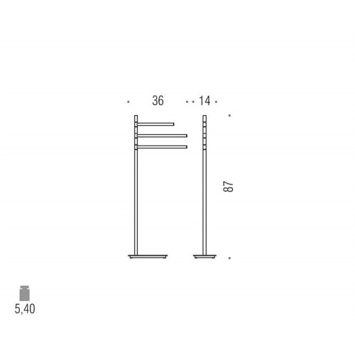 Напольная стойка  Colombo Design Square B9915