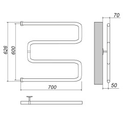 Полотенцесушитель ГРОТА KAMELO 60/70
