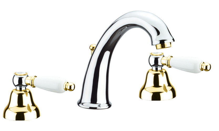 Смеситель для раковины Fiore COLONIALE 02CO0628, хром/золото