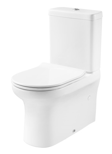 Унитаз-компакт Creo Ceramique ARCHI 380х680х820 безободковый, с тонкой крышкой, микролифт