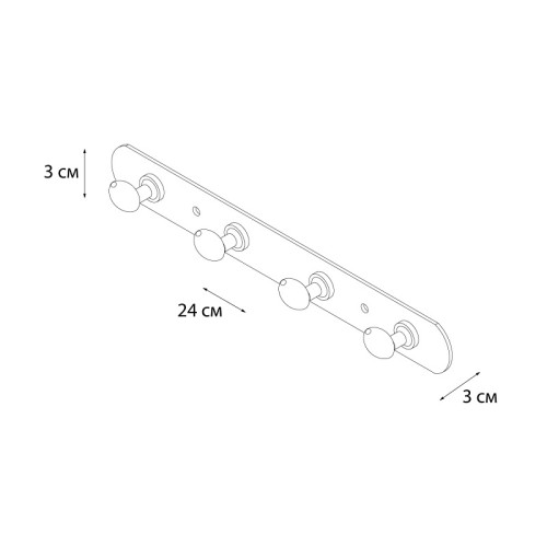 Крючок Fixsen Equipment, Хром (FX-1414)