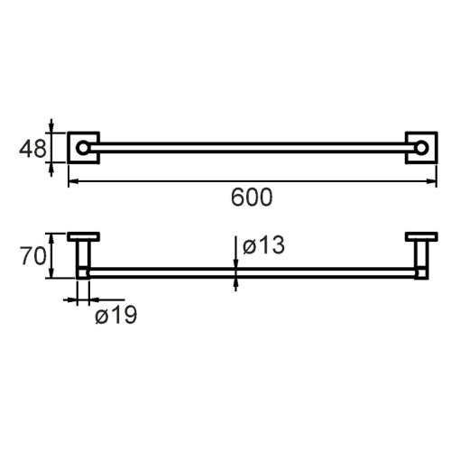 Полотенцедержатель Milardo Amur AMUSM10M49