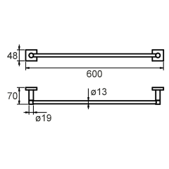 Полотенцедержатель Milardo Amur AMUSM10M49