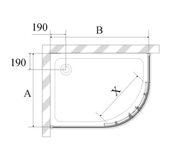 Акриловый усиленный поддон Avek Brig L 10012 2 80x120