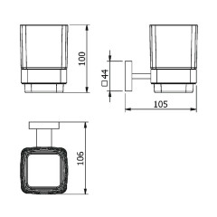 Стакан для зубных щеток Langberger Ledro 21811A