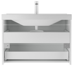Тумба подвесная под умывальник &quot;Maria 80&quot; Malta с двумя ящиками В2 Домино