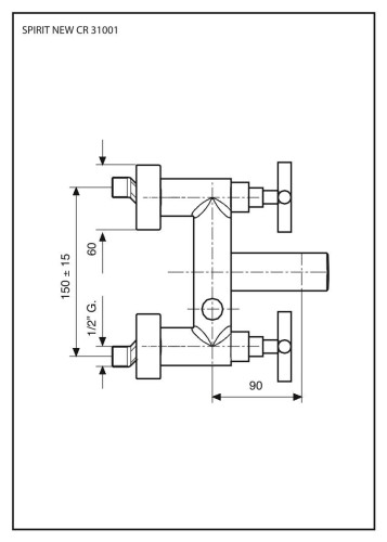 Emmevi Spirit New, двухвентильный смеситель для ванны без набора для душа, цвет черный матовый