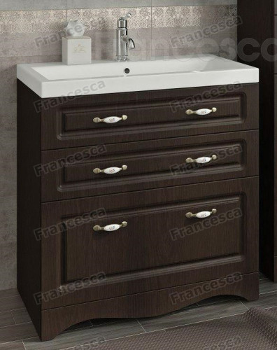 Тумба с раковиной Francesca Империя Н 90 венге (2ящ.+1Б.ящ, ум. Elen 90)