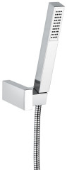 Emmevi, ручной душ 122: лейка, шланг, крепеж, цвет хром