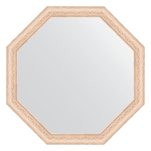 Зеркало настенное Octagon EVOFORM в багетной раме белёный дуб, 70,8х70,8 см, BY 3699