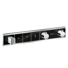 RainSelectТермостат для душа на 3 потребителя, черный/хром