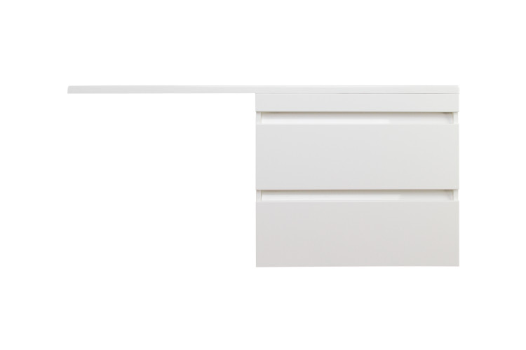 Тумба подвесная Style Line Даллас 130, Люкс белая, PLUS