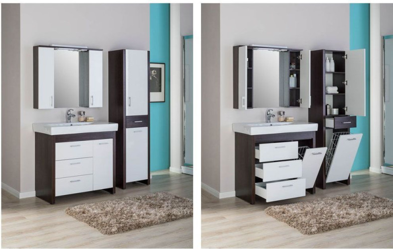 Мебель для ванной Aquanet Тиана 100 венге