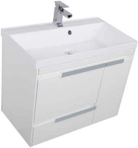 Тумба с раковиной Aquanet Тиволи 80 белый