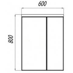 Зеркальный шкаф Акватон Брук 60