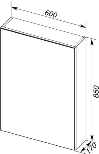 Зеркало-шкаф Aquanet Алвита 60 бежевый