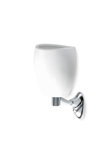 Stil Haus Zefiro, настенный керамический стакан, цвет хром - черная керамика