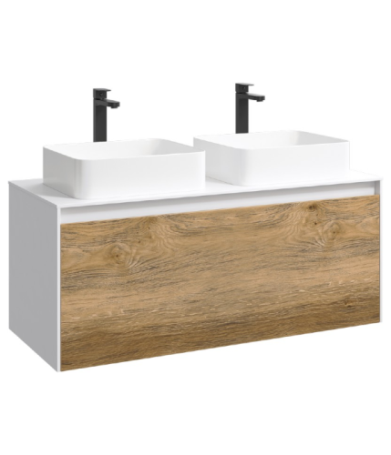 Подвесная тумба 120 см Aqwella MOB0112W+MOB0712DB