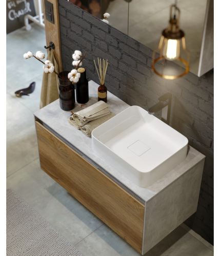 Подвесная тумба 120 см Aqwella MOB0112W+MOB0712DB