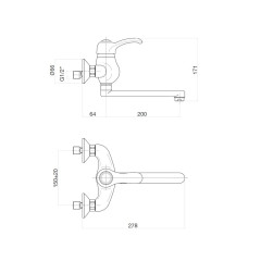 Смеситель для кухни Webert Aurora AU910101015, хром