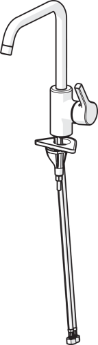 Смеситель для кухни Oras Saga Style с боковым управлением с высоким поворотным изливом, 3S (3931FH)