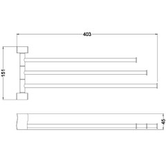 Держатель для полотенец Schein Swing 32834