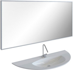 Зеркало De Aqua Сильвер 12075 серебро (без фацета)