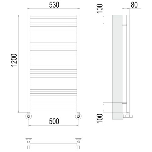 Полотенцесушитель TERMINUS Люкс Ватикан П18 500х1200 NEW