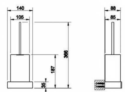 Ерш Gessi Rettangolo 20820.099