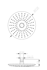 Верхний душ ESKO (TS270 black)