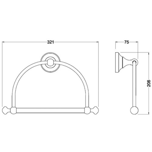 Кольцо для полотенец Schein Saine Chrome 7053025