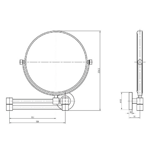 Косметическое зеркало Langberger Burano 70485 поворотное
