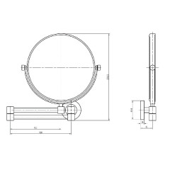 Косметическое зеркало Langberger Burano 70485 поворотное